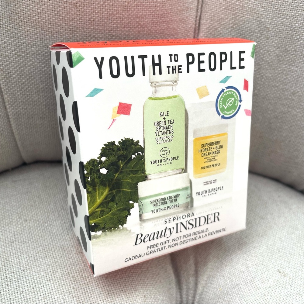 🩷 Sephora YOUTH TO THE PEOPLE beauty insider Birthday gift Set travel size
